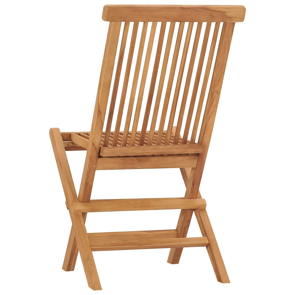 Sedie da Giardino Pieghevoli 2 pz in Legno Massello di Teak cod mxl 11662