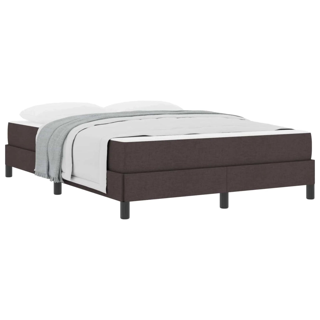 Letto a molle con materasso Marrone Scuro 160 x 200 cm Tessuto 3398503