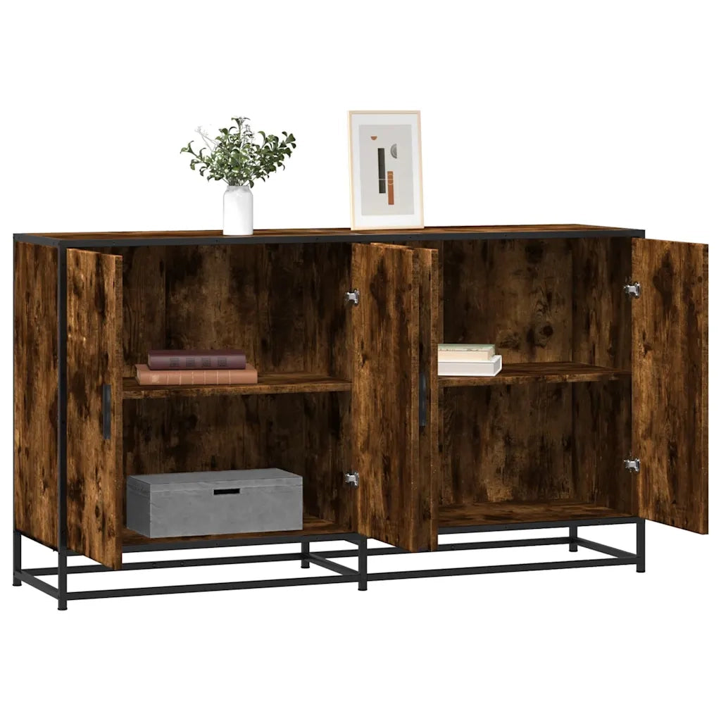 Credenza Rovere Fumo 134x35x76 cm in Truciolato 3300817