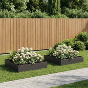 Vaso da giardino 2 pz Nero 80 x 80 x 20 cm 8005009