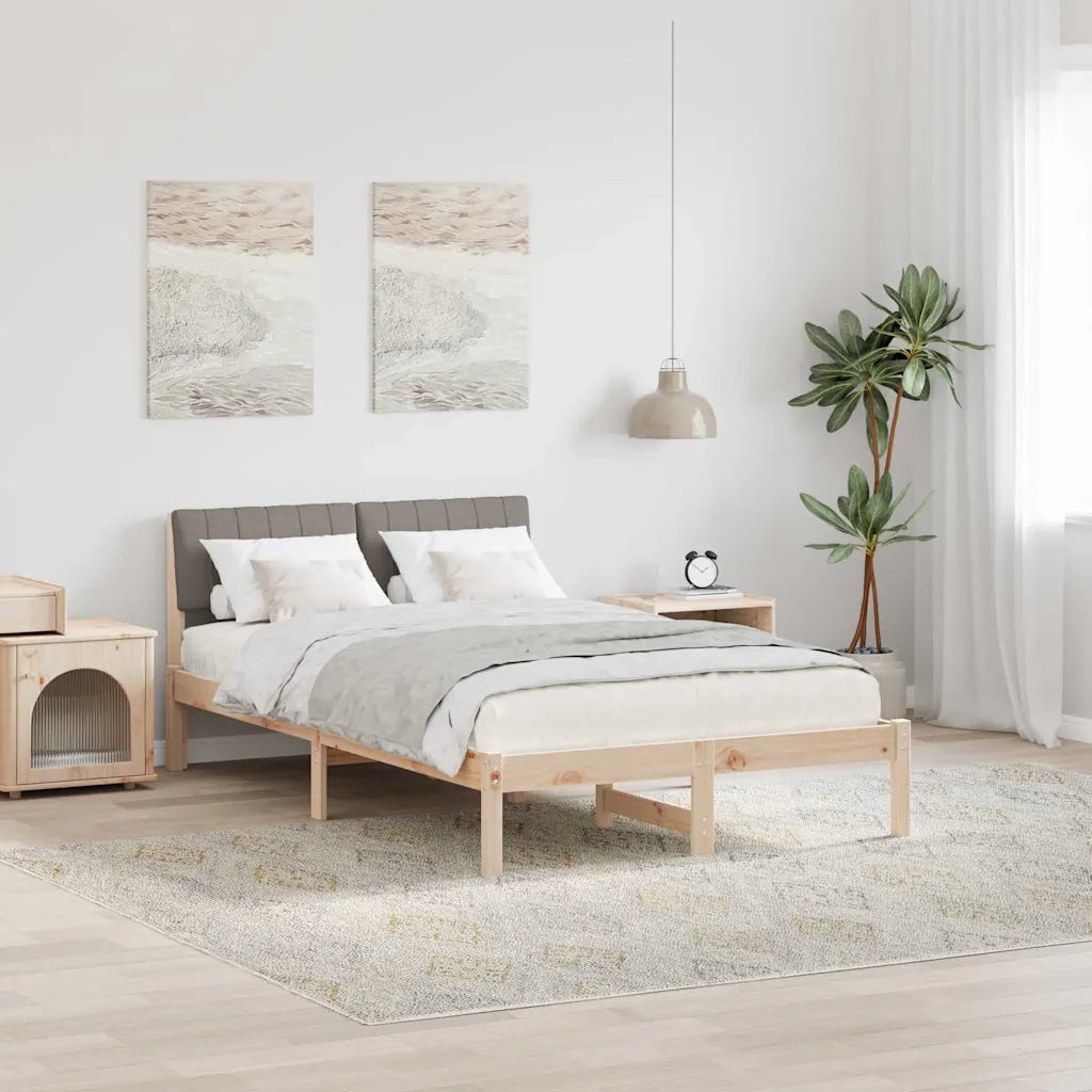 Struttura del letto con testiera-Giroletto con Testiera Marrone e taupe 120 x 200 cm 818569