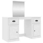 Toeletta di design con mobiletto portaoggetti e specchio 130 x 50 x 132,5 cm bianco 02_0006414
