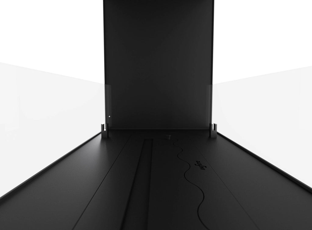 Camino a Bioetanolo da Incasso 83,5x58,5x35 cm Bifacciale 2 Side 800 Slim Nero con Vetro
