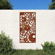 Decorazione Muro Giardino 105x55 cm Ingranaggio Acciaio Cortencod mxl 130665