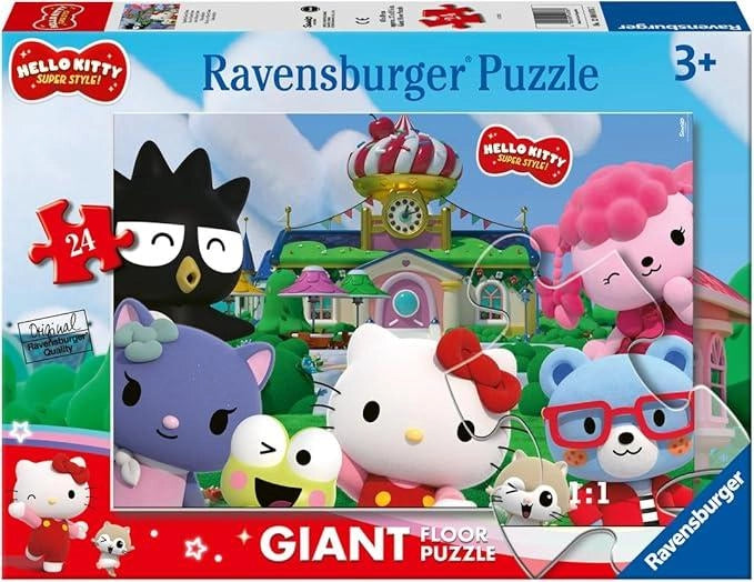 Puzzle Hello Kitty, Collezione Giant Pavimento,24 Pezzi Giganti,Ravensburger,Eta3+