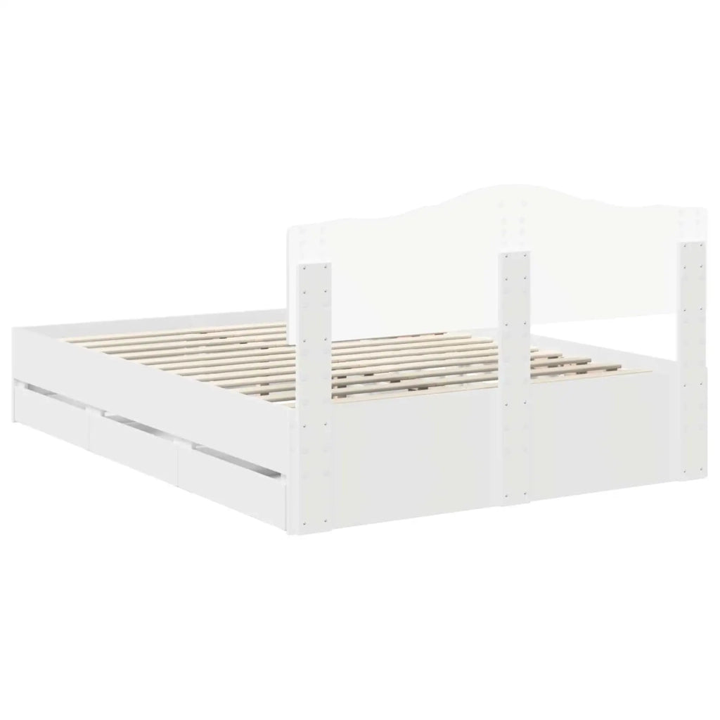 Struttura del letto Bianco 140 x 190 cm Legno Ingegnerizzato