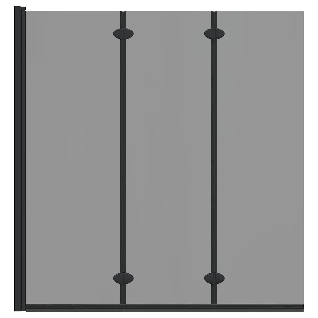 Involucro Doccia Nero 130 x 138 cm Vetro ESG e Alluminio CFW5554025