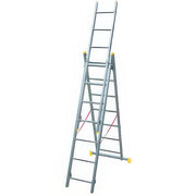 Scala Trasformabile in Alluminio a Tre Rampe 7+7+7 Gradini EN 131 Easy Three