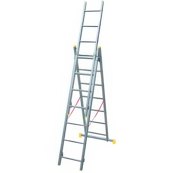 Scala Trasformabile in Alluminio a Tre Rampe 7+7+7 Gradini EN 131 Easy Three