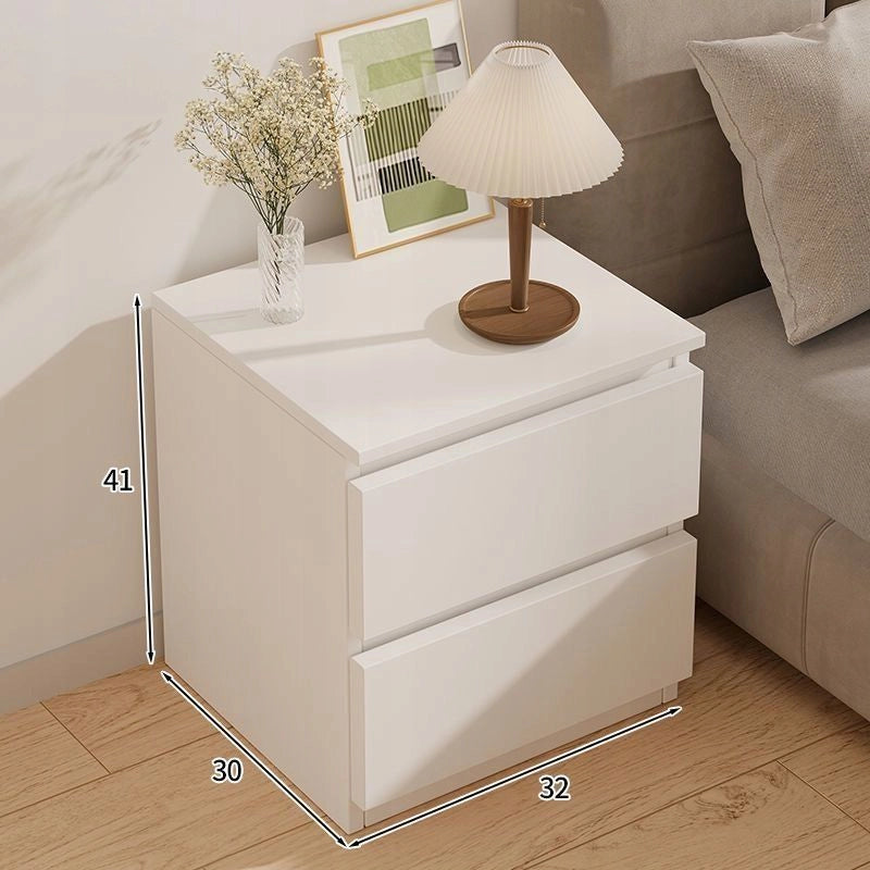 Comodino per camera da letto, soggiorno, camera da letto, armadio con cassetti, bianco, loft