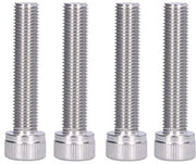 Viti in Acciaio Inossidabile - 4 pezzi - Diametro del filo 10 mm - Passo fine 1,25 mm - Dimensione della chiave 8 mm - Adatto per autobody - Viti a testa hex