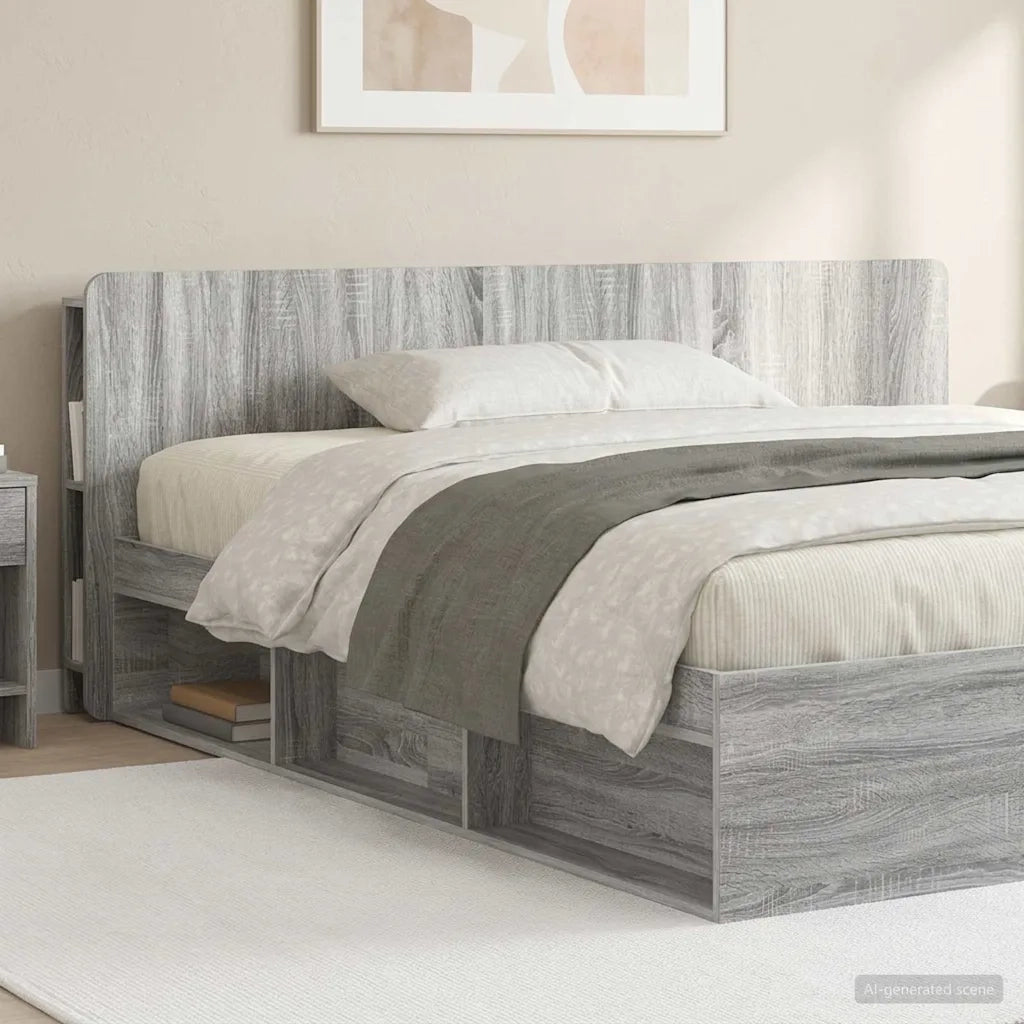 Testata del letto Grigio Sonoma Legno ingegnerizzato