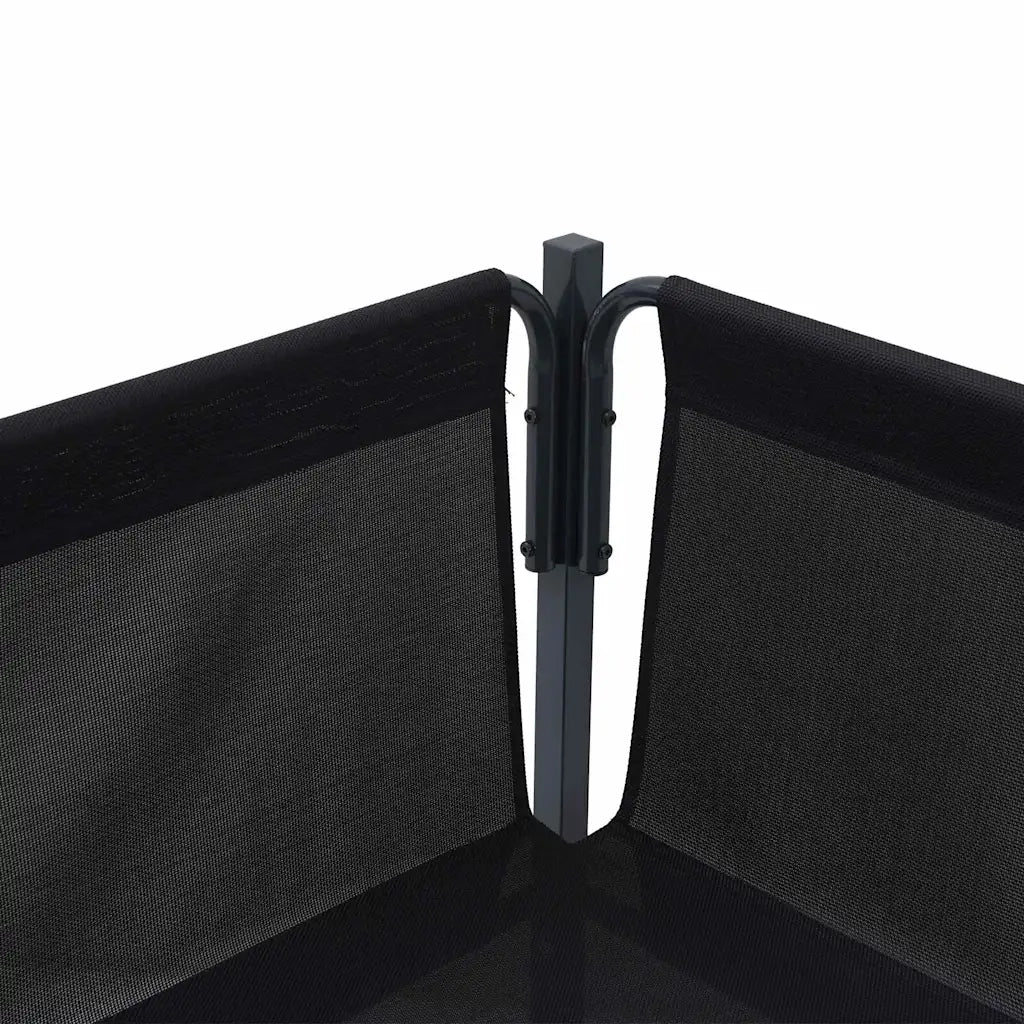 Set Divano da Giardino con cuscino 9 pcs Nero Acciaio 3379014