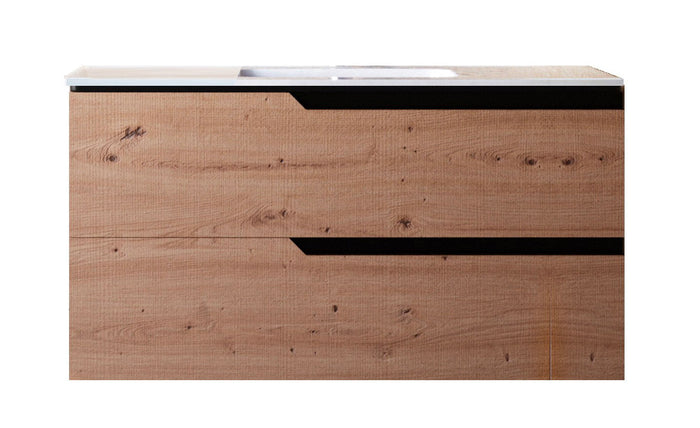 Mobile bagno 100 cm Sospeso Rovere Cartagena Boston Senza Specchio Bonussi