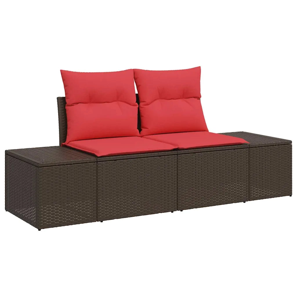 Set Divano da Giardino 10 pz Marrone polyrattan 3357987