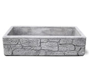 Lavello da Giardino Senza Rubinetto in Cemento Granulato di Marmo Lipari 80 Grigio