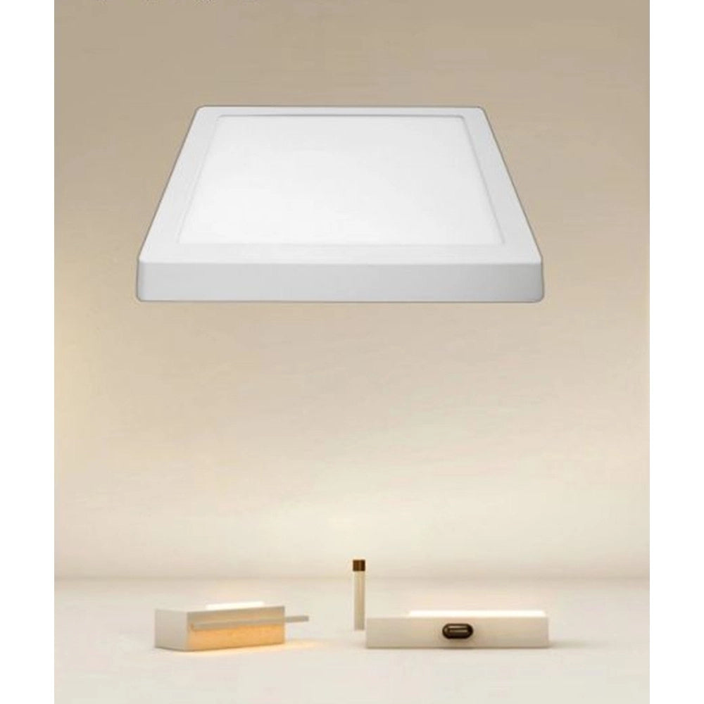 Trade Shop - Plafoniera Led Da Soffitto 24w Luce 3000k-6500k Parete Quadrato Con Interruttore 00199 -