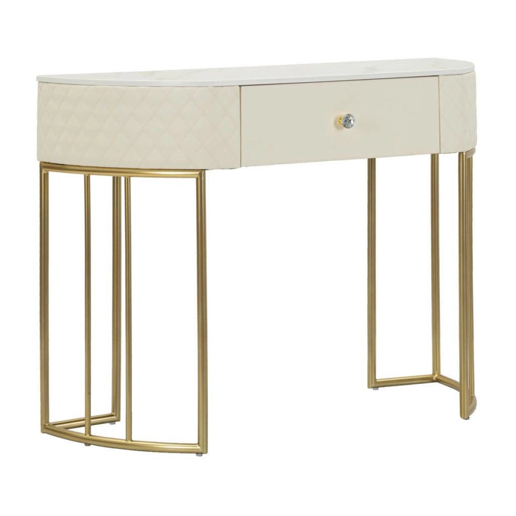 Tavolo Consolle VKH607, Bianco, Legno, 100x40x75 cm