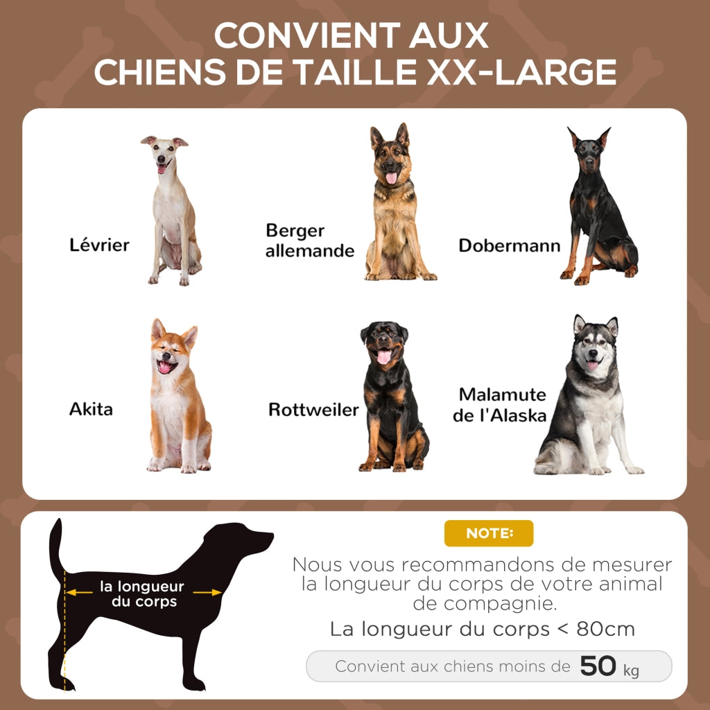 Lettino per cani e gatti rialzato con parasole ¨C Xylo ¨C tessuto oxford anti-UV marrone nero