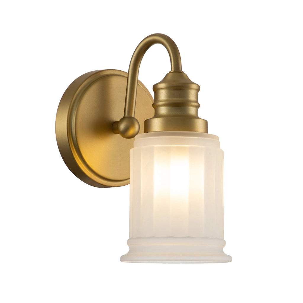 Applique bagno ottone spazzolato vetro Swell Quoizel