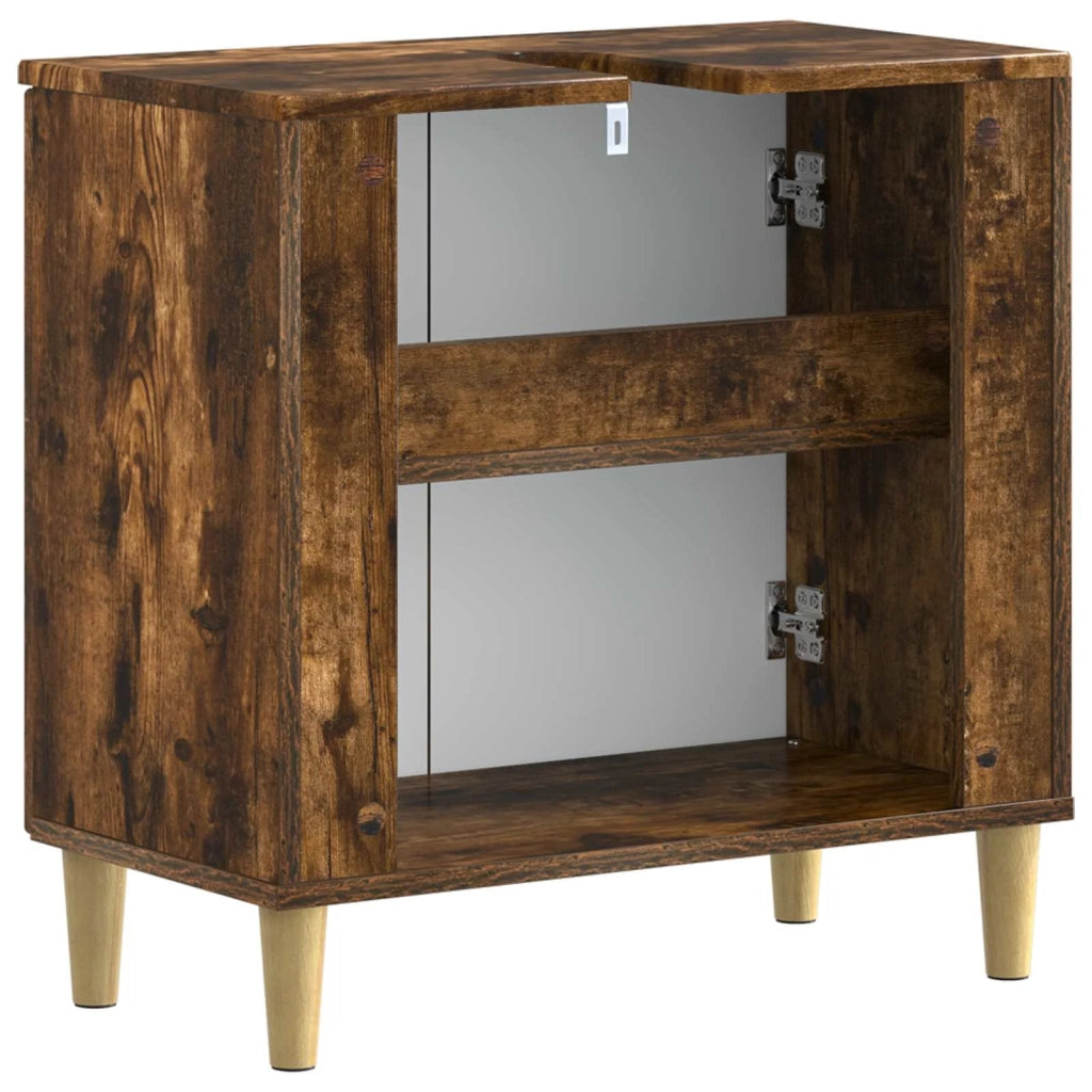 Armadio per Lavabo da Bagno DELFT Rovere Fumo 897010