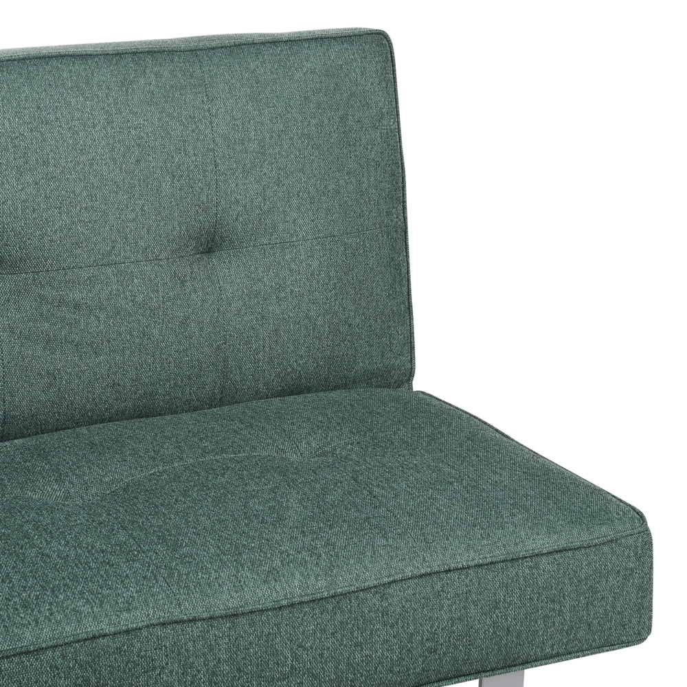 Divano letto in tessuto verde Rivestimento 3 posti reclinabile con schienale diviso