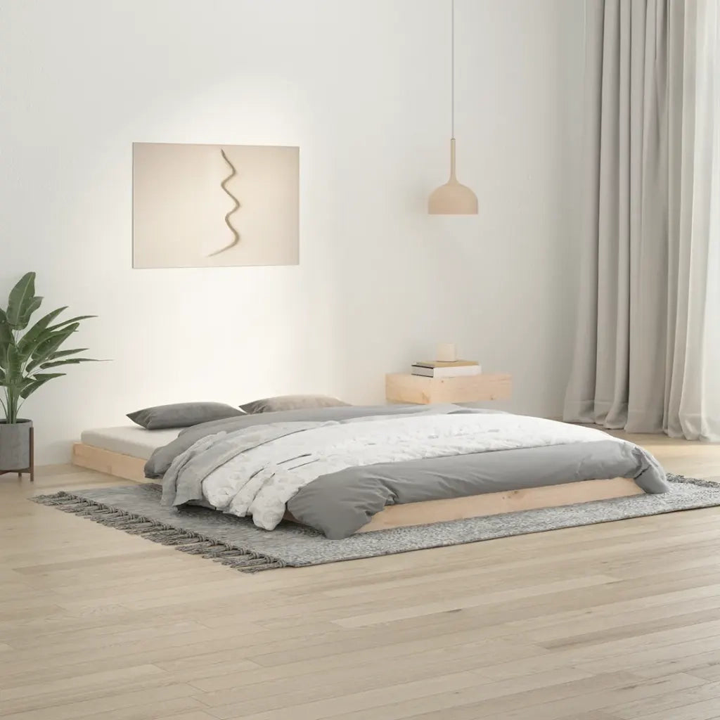 Giroletto senza Materasso-Struttura Letto 140x200 cm in Legno Massello di Pino