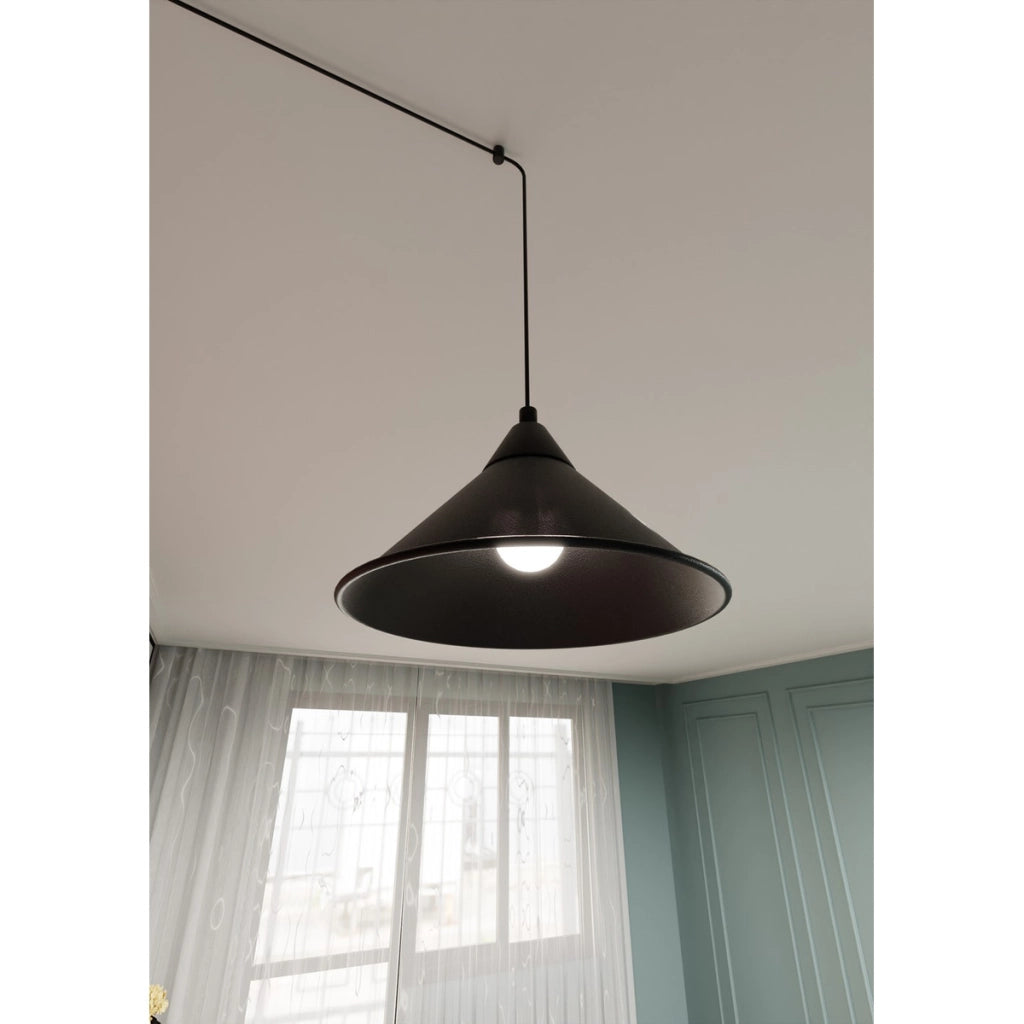 Lampada a parete ABRAMO in acciaio nero opaco