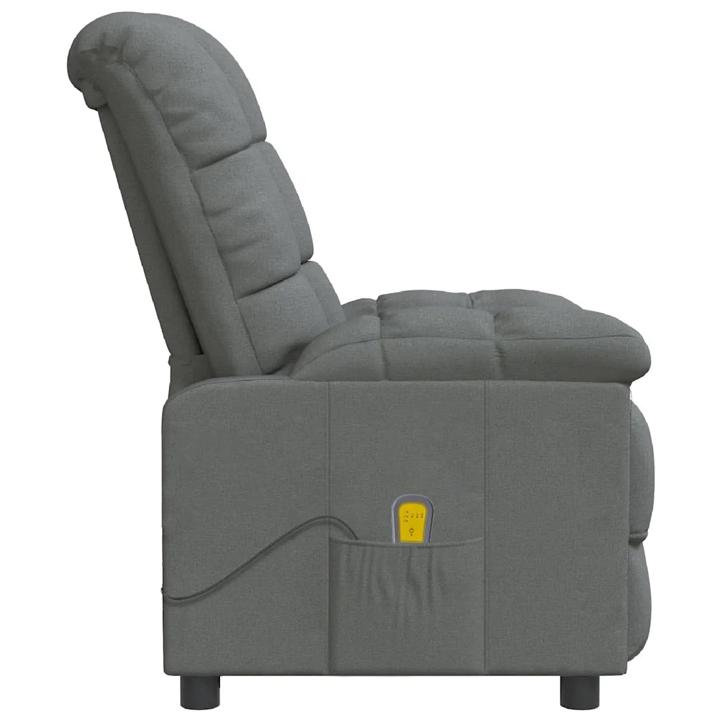 Poltrona Massaggiante Grigio Scuro in Tessuto 289807