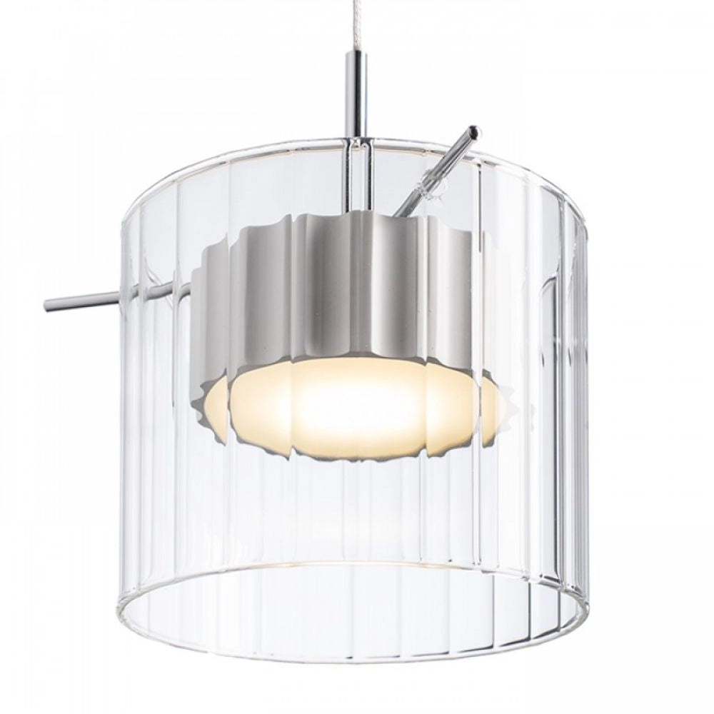 Lampadario Lampada ESTRA I a sospensione bianco vetro trasparente 230V LED 5W 3000K