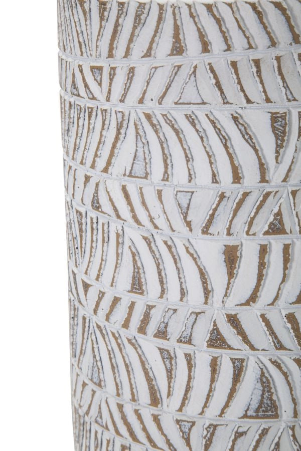 Vaso Nairobi Bottle 15x49,5x15 cm in Poliresina Bianco