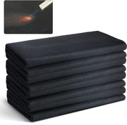 Dekens Brandwerend - Materiaal Resistente al Calore - Protezione da Fiamme - Resistente fino a 1100°C - 4 Pezzi 94x91 cm - Nero