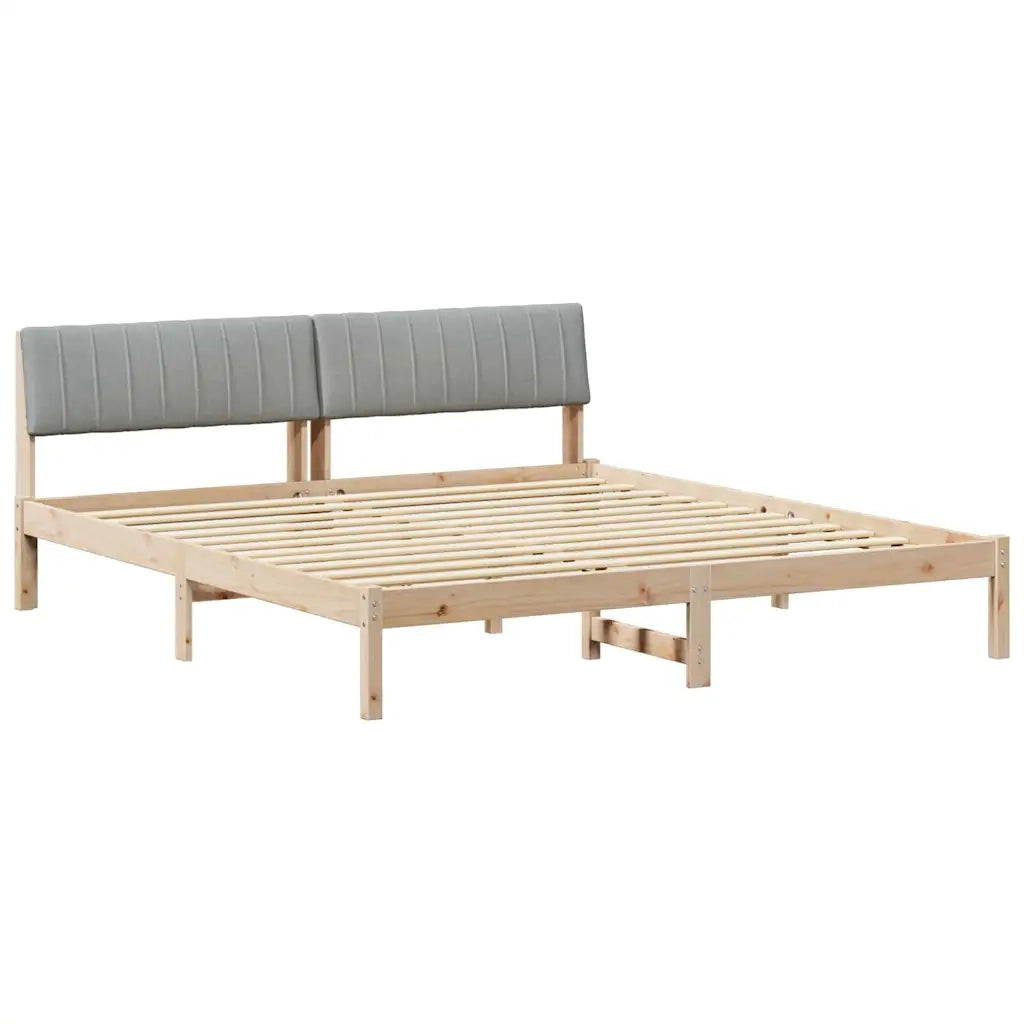 Struttura del Letto Marrone e grigio chiaro 180 x 200 cm 3394353