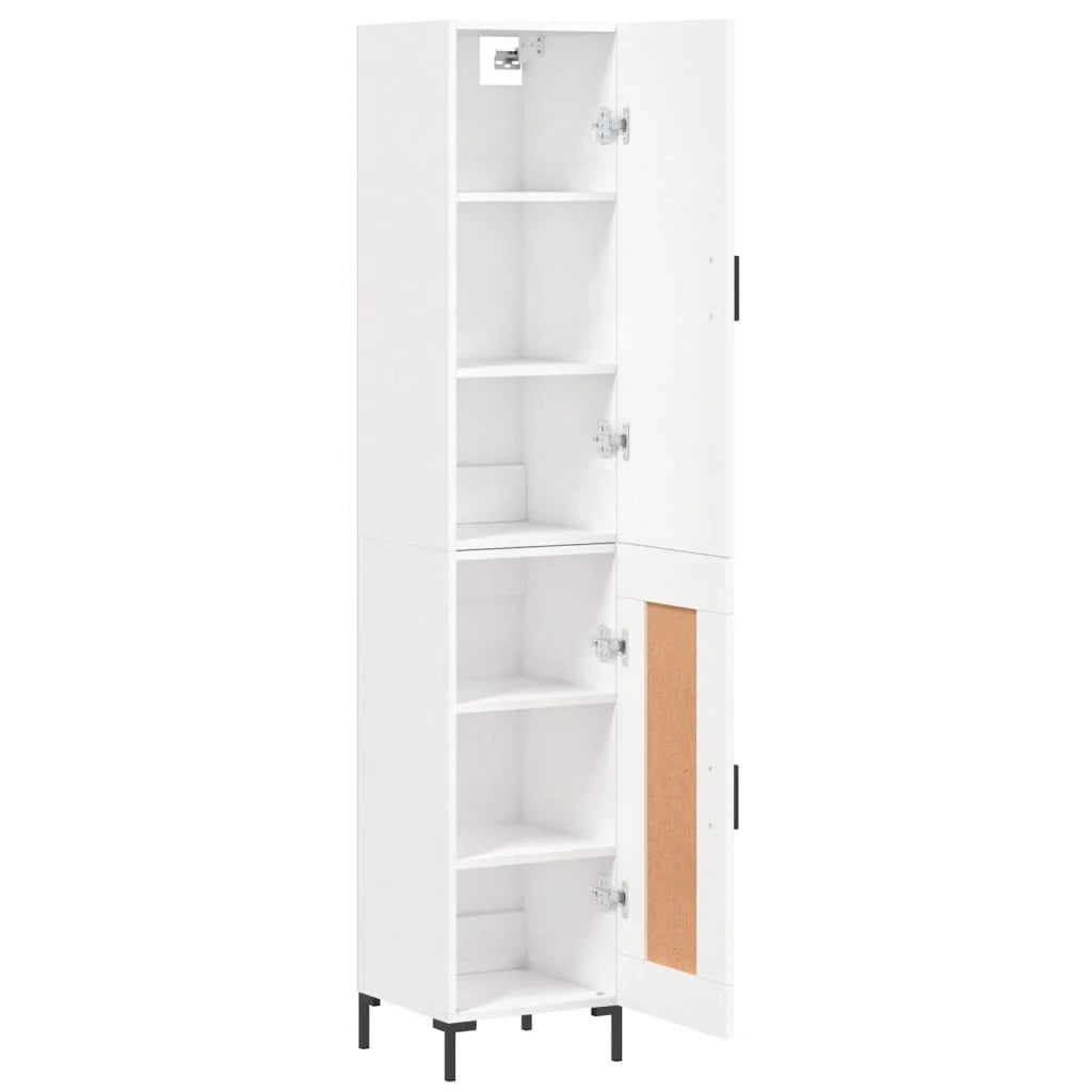 Buffet credenza cassettiera armadio mobile contenitore organizer cucina soggiorno salotto alto 34,5 x 34 x 180 cm legno ingegnerizzato bianco 02_0032415