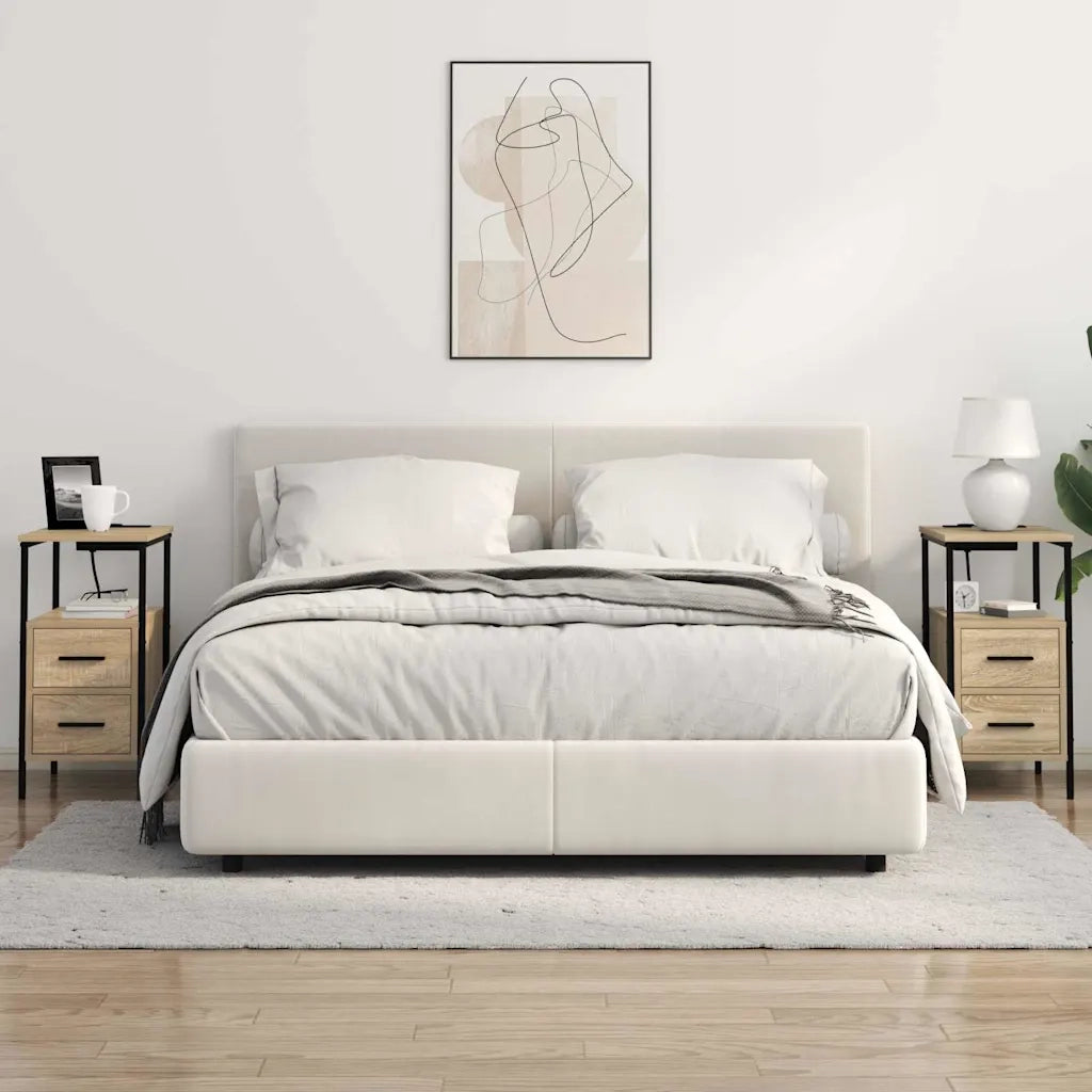 vidaXL Mobiletti da Notte 2 pcs rovere sonoma 30 x 48 x 61 cm