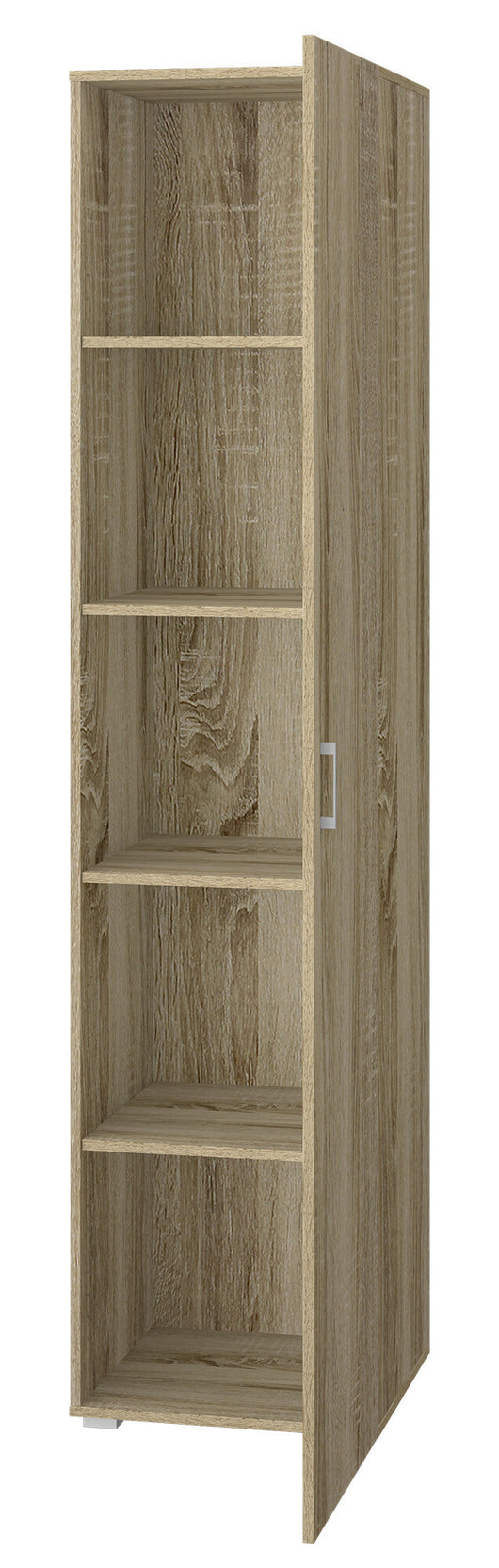 Armadio 1 Anta 5 Ripiani 45x45x195 cm Rovere