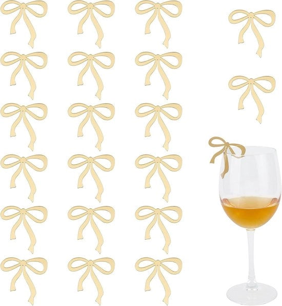 Accessori per festa - 20 pezzi di nome di persona in metallo dorato per decorazione di matrimonio