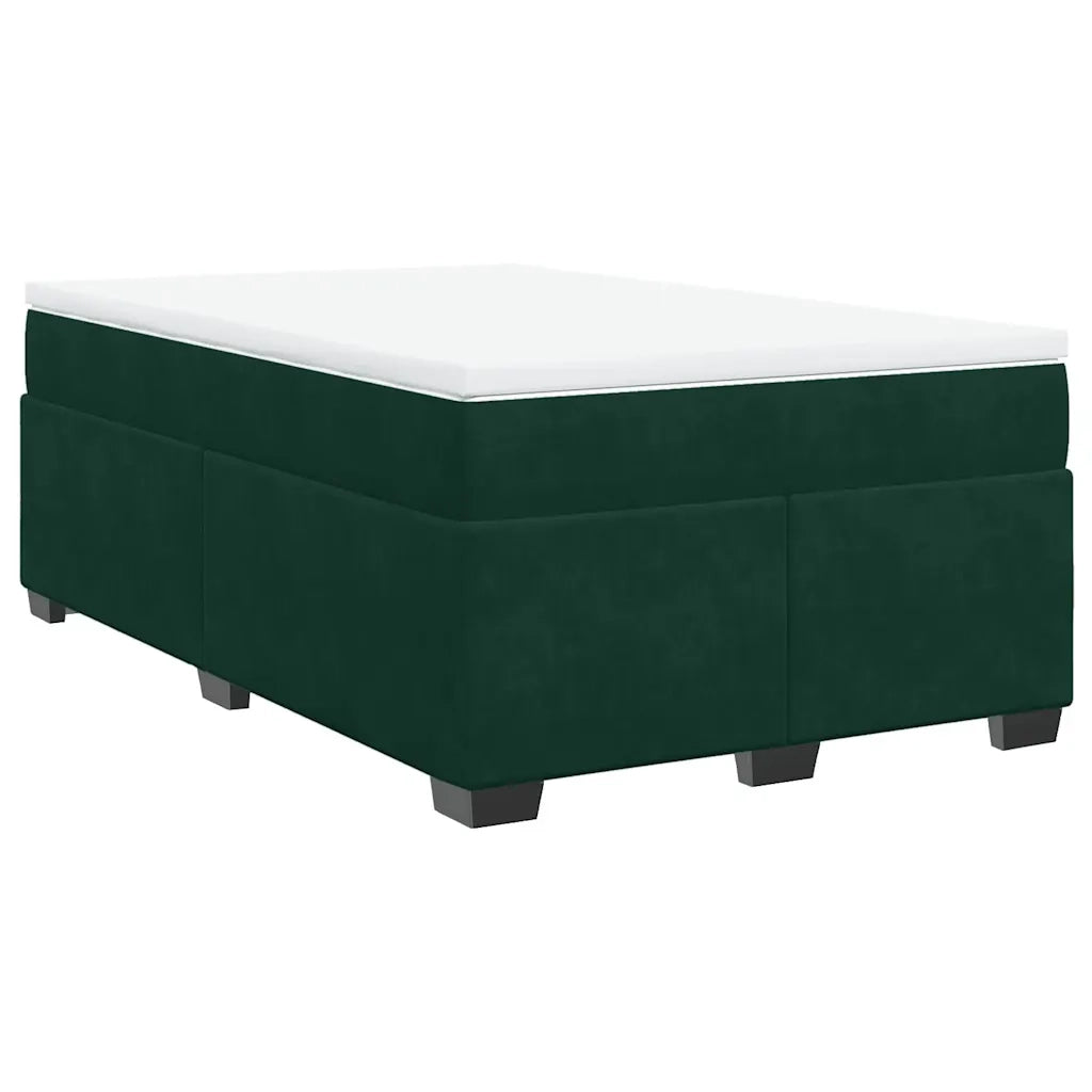 Giroletto a Molle con Materasso Verde Scuro 120x200 cm Velluto 3285278