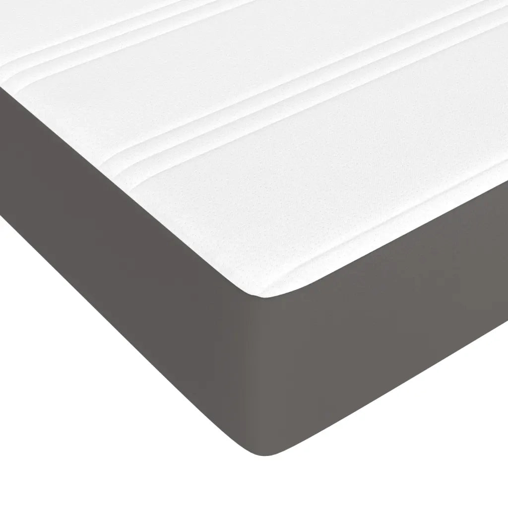 Materasso a Molle Insacchettate Rigidità Media Grigio 100x200x20 cm in Similpelle 347746