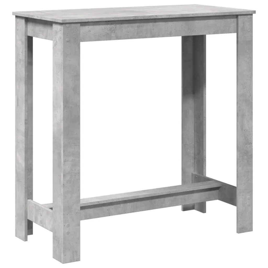 Tavolo da Bar Grigio Cemento 102x50x103,5 cm Legno Multistrato 854412
