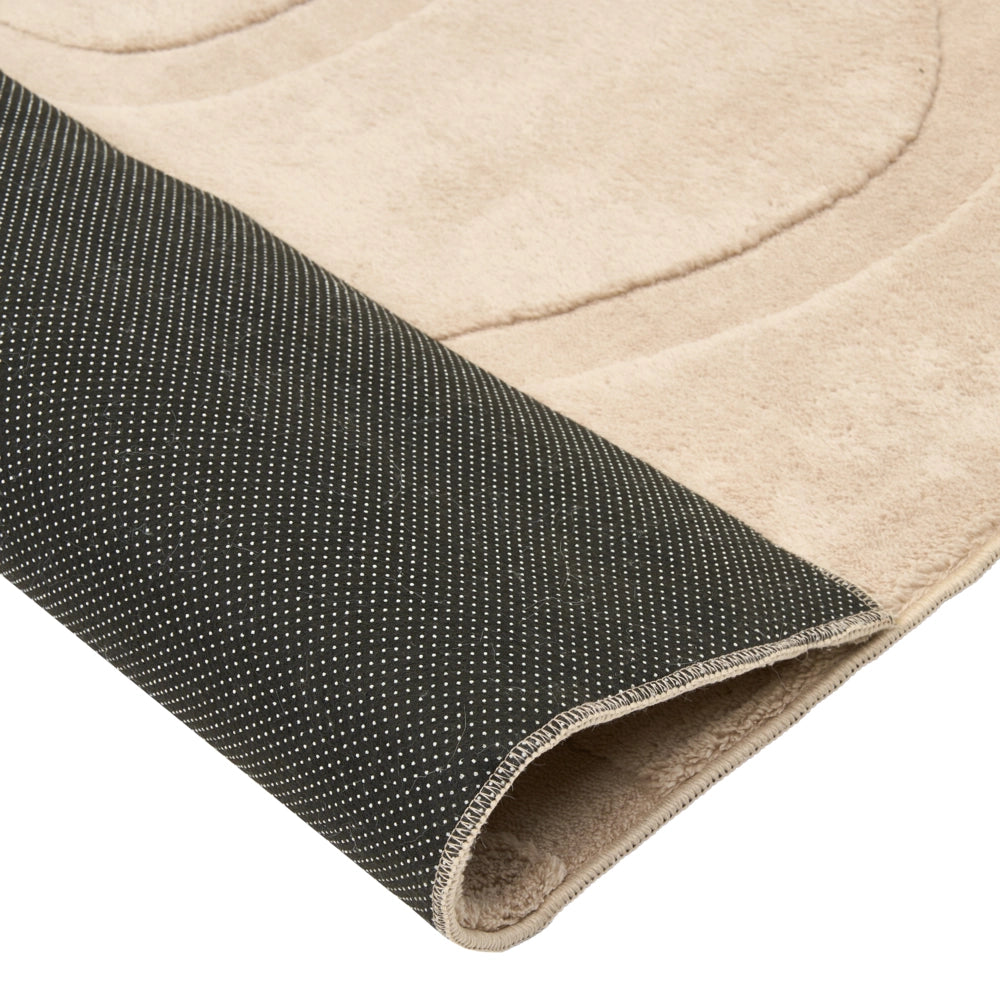 Tappeto da salotto rettangolare jacquard, 80 x 300 cm a pelo corto beige Stile Moderno