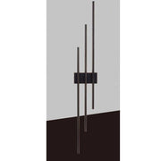Trade Shop - Applique Da Muro Led 23w Moderna 3 Linee Verticali Nero Luce Calda Naturale Aq13 -