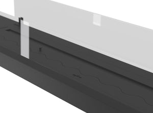 Bruciatore a Bioetanolo da Incasso 200x32x15 cm Insert Slim 2000 Nero con Vetro