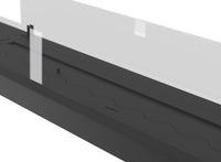 Bruciatore a Bioetanolo da Incasso 150x32x15 cm Insert Slim 1500 Nero con Vetro