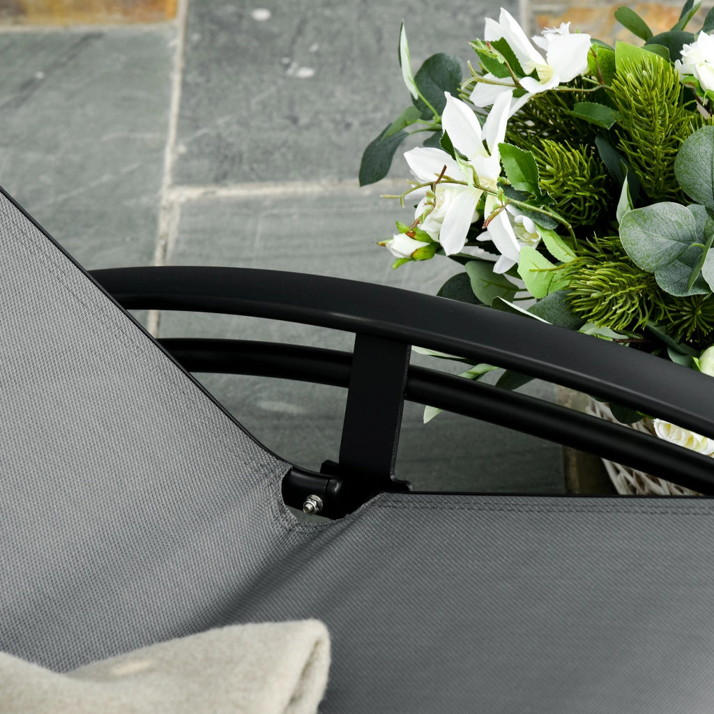 Poltrona reclinabile in alluminio ¨C zephmum ¨C 171x64x82 cm grigio