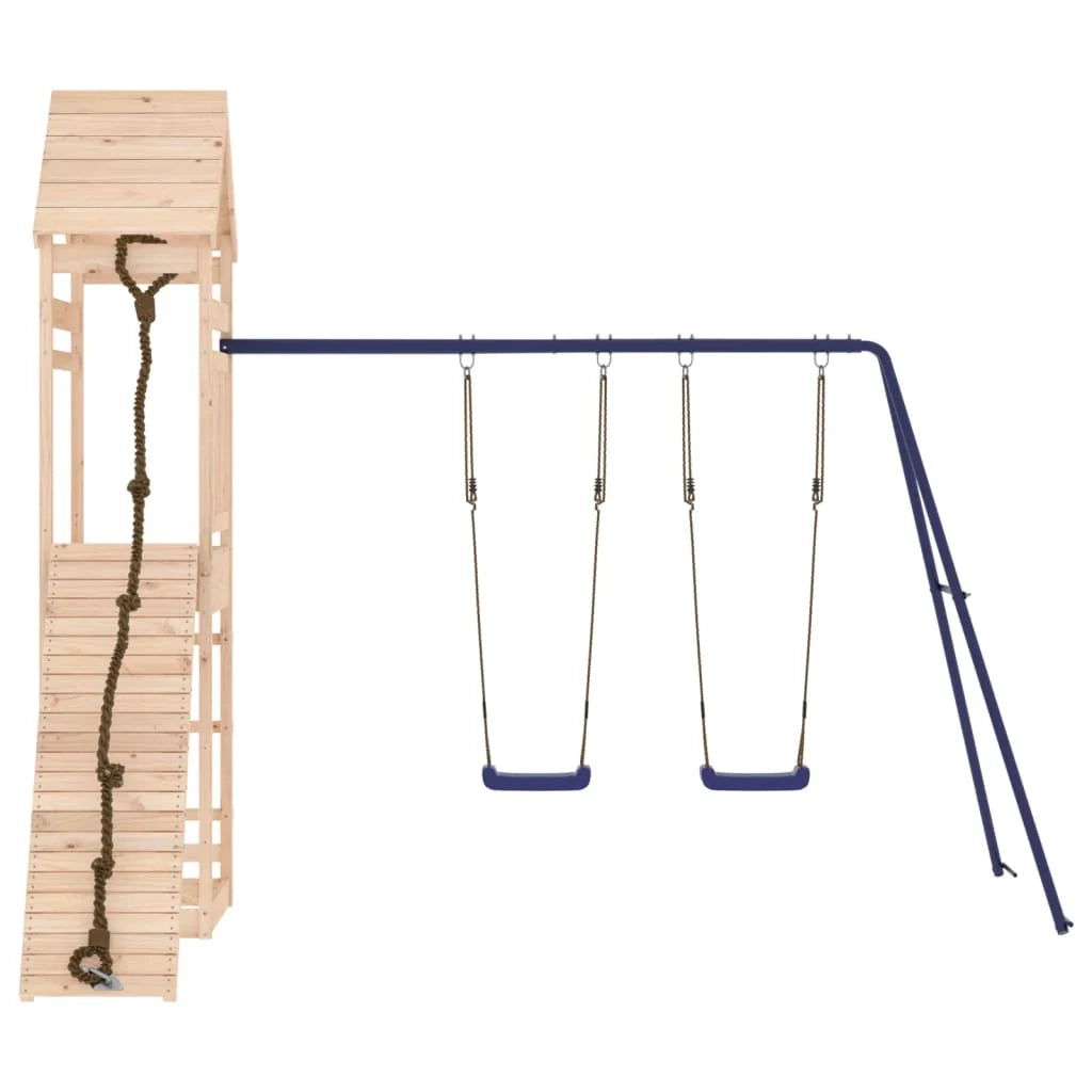 Altalene per parco giochi all'aperto scivolo altalene robuste giochi da giardino 316 x 257 x 264 cm legno di pino massiccio 02_0004954