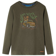Maglietta per Bambini a Maniche Lunghe Cachi 92cod mxl 84096