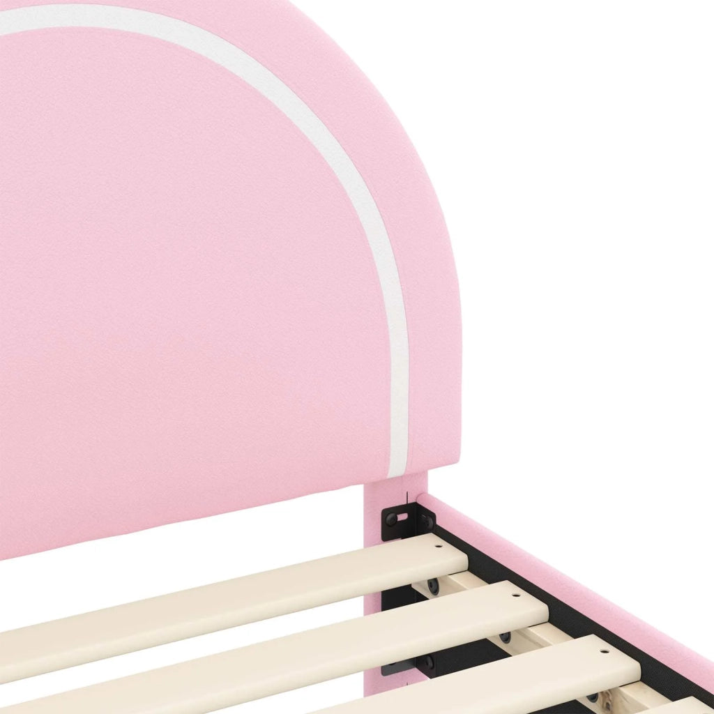 Struttura letto bambini con testata-Giroletto per bambini Rosa 90 x 190 cm PU 192816