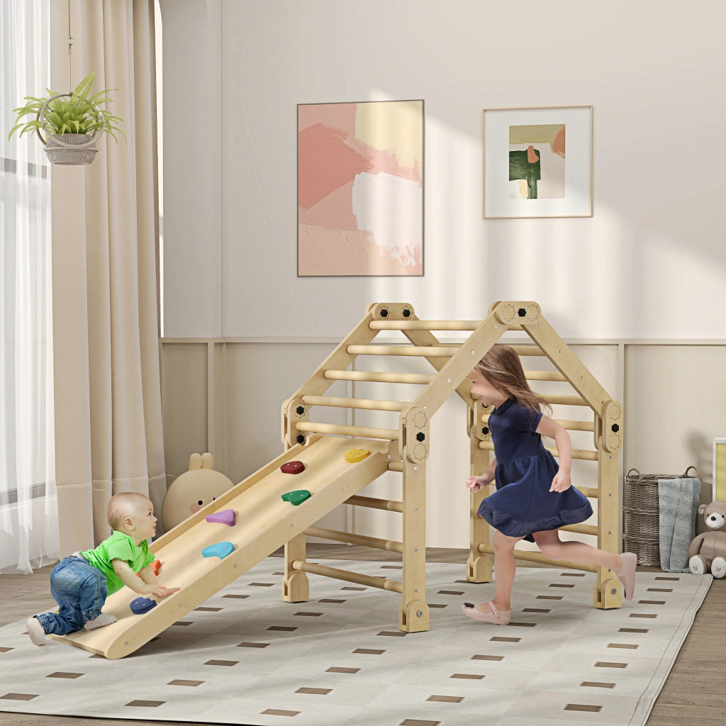 Castello Scalabile 3 in 1 per Bambini ¨C zephmum ¨C Multicolore 175x70x89 cm