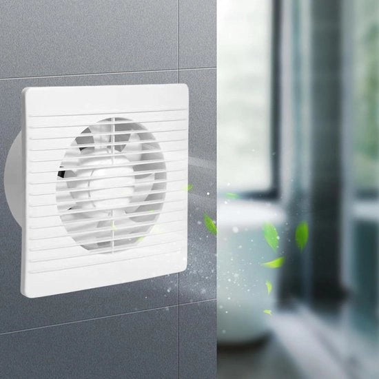 Ventilatore per bagno 100 mm con valvola di ritorno - funzionamento silenzioso - ventilatore di tubo per cucina, bagno e toilette